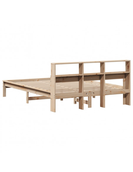 Letto Libreria senza Materasso 120x200cm Legno Massello di Pino
