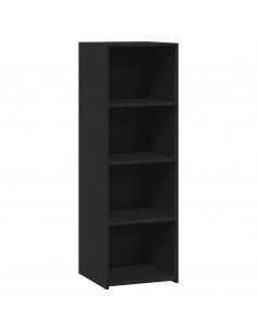 Credenza Nera 40x41x124 cm in Legno Multistrato 2