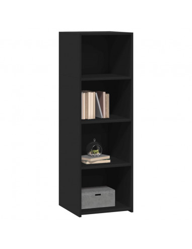 Credenza Nera 40x41x124 cm in Legno Multistrato