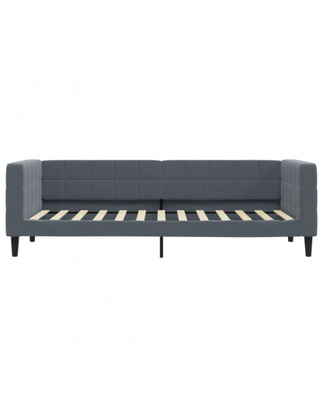 Letto da Giorno Grigio Scuro 80x200 cm in Velluto