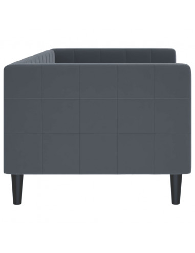 Letto da Giorno Grigio Scuro 80x200 cm in Velluto