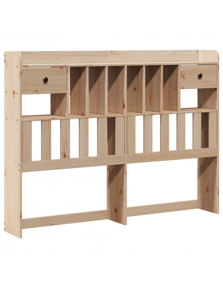 Letto Libreria senza Materasso 160x200 cm in Legno di Pino
