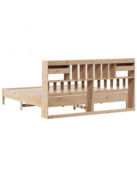 Letto Libreria senza Materasso 180x200 cm in Legno di Pino