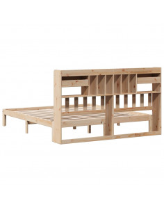 Letto Libreria senza Materasso 180x200 cm in Legno di Pino