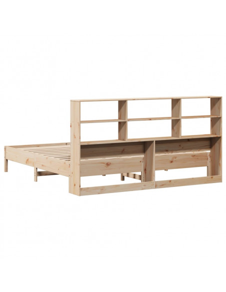 Letto Libreria senza Materasso 200x200 cm in Legno di Pino