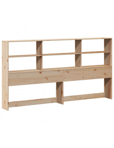 Letto Libreria senza Materasso 200x200 cm in Legno di Pino
