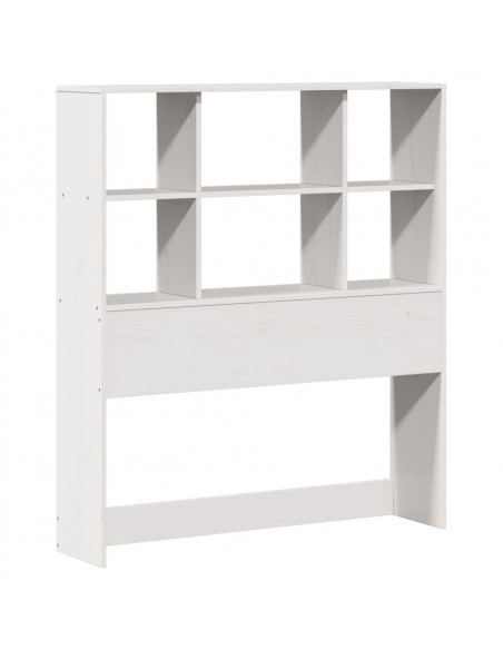 Letto Libreria senza Materasso Bianca 90x200 cm Legno di Pino