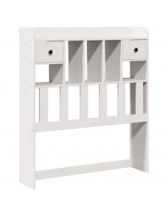 Letto Libreria senza Materasso Bianca 90x200 cm Legno di Pino