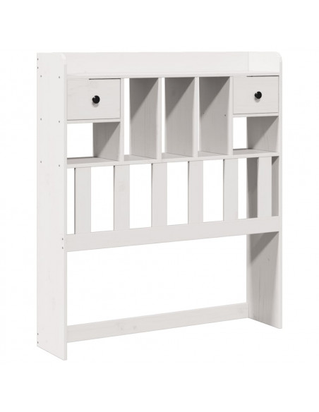 Letto Libreria senza Materasso Bianca 90x200 cm Legno di Pino