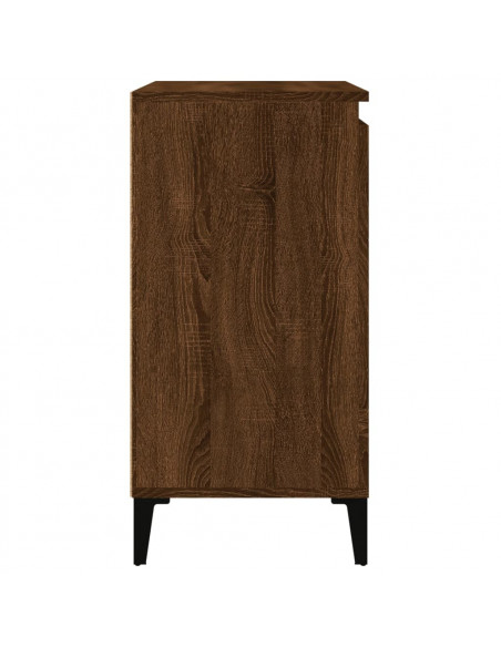 Comodini 2 pz Rovere Marrone 40x35x70 cm in Legno Multistrato