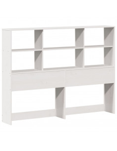 Letto Libreria senza Materasso Bianco 160x200 cm Legno di Pino