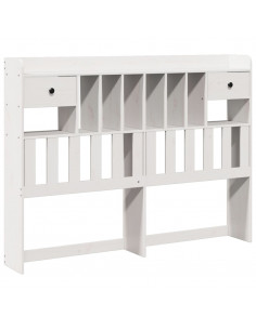 Letto Libreria senza Materasso Bianco 160x200 cm Legno di Pino