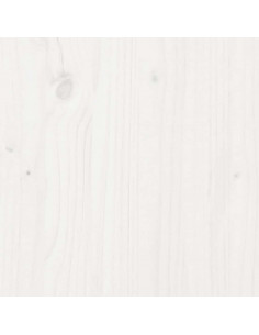 Letto Libreria senza Materasso Bianco 90x190 cm Legno Massello