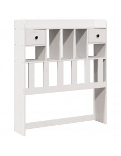 Letto Libreria senza Materasso Bianco 90x190 cm Massello Pino