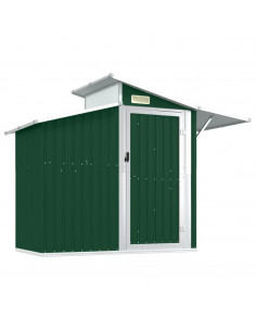 Capanno da Giardino Verde 207x130x208,5 cm Acciaio Zincato 2
