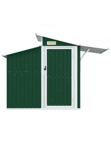 Capanno da Giardino Verde 207x130x208,5 cm Acciaio Zincato