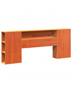 Letto Libreria senza Materasso Marrone Cera 180x200 cm in Pino