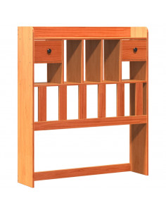 Letto Libreria senza Materasso Marrone Cera 75x190 cm in Pino