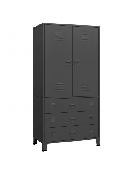 Armadio Antracite Industriale 90x50x180 cm in Metallo