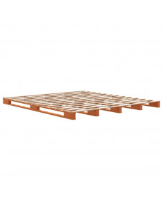 Letto Pallet Marrone Cera 180x200 cm in Legno Massello di Pino