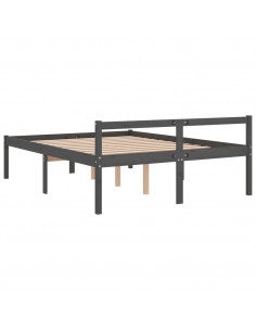 Letto per Anziani 150x200 cm King in Legno Massello di Pino