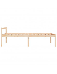 Letto per Anziani 75x190 cm Small Single Legno Massello di Pino