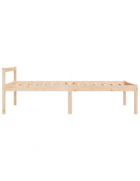 Letto per Anziani 75x190 cm Small Single Legno Massello di Pino