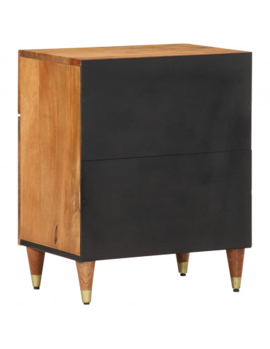 Comodino 50x33x60 cm in Legno Massello di Mango