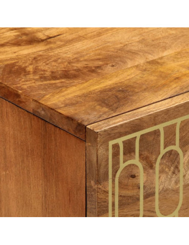 Comodino 50x33x60 cm in Legno Massello di Mango