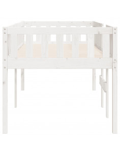 Letto per Bambini senza Materasso Bianco 80x200cm Massello Pino