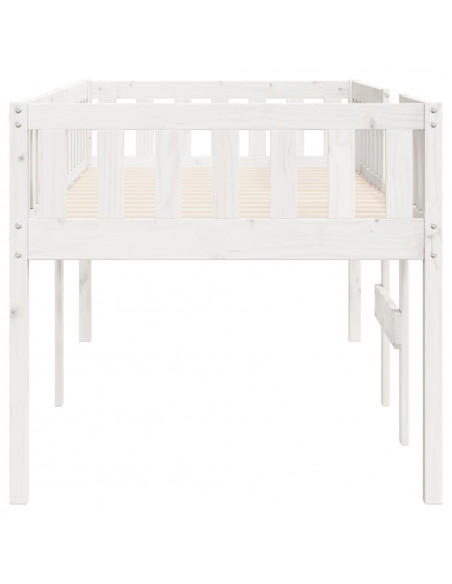 Letto per Bambini senza Materasso Bianco 90x190cm Massello Pino