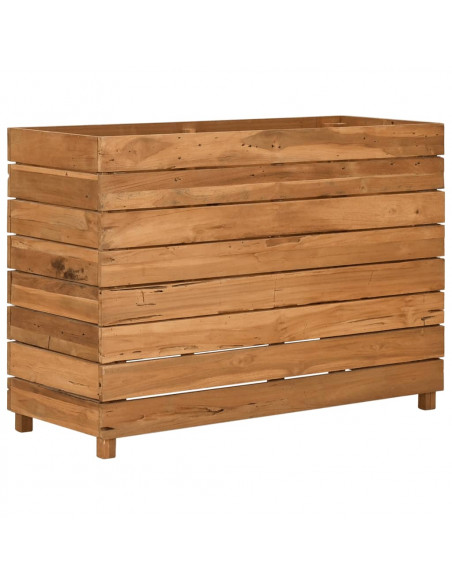 Letto Rialzato 100x40x72 cm Legno di Teak di Recupero e Acciaio