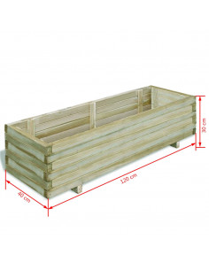 Letto Rialzato 120x40x30 cm in Legno Rettangolare