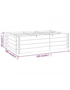 Letto Rialzato 150x100x40 cm in Legno Impregnato