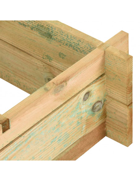 Letto Rialzato 90x90x20 cm in Legno Impregnato
