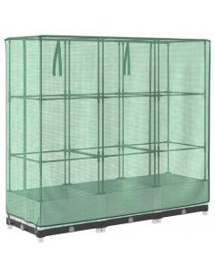 Letto Rialzato con Copertura Serra Effetto Rattan 120x40x123 cm