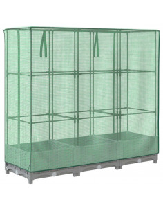 Letto Rialzato con Copertura Serra Effetto Rattan 120x40x123 cm