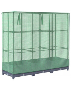 Letto Rialzato con Copertura Serra Effetto Rattan 120x40x123 cm