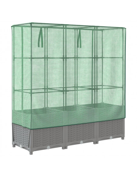 Letto Rialzato con Copertura Serra Effetto Rattan 120x40x138 cm