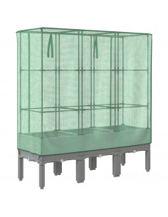 Letto Rialzato con Copertura Serra Effetto Rattan 120x40x140 cm