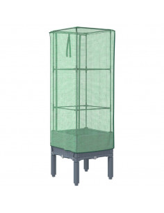 Letto Rialzato con Copertura Serra Effetto Rattan 40x40x140 cm