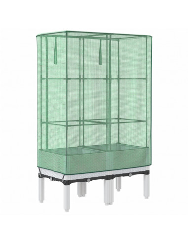 Letto Rialzato con Copertura Serra Effetto Rattan 80x40x140 cm