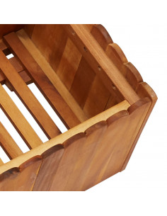 Letto Rialzato da Giardino 100x30x25 cm in Massello di Acacia