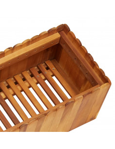 Letto Rialzato da Giardino 150x30x25 cm in Massello di Acacia