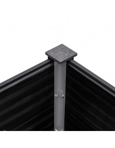 Letto Rialzato da Giardino 250x50x54 cm in WPC Grigio