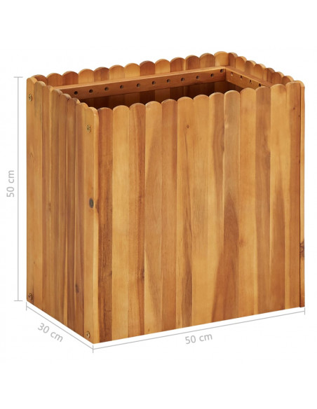 Letto Rialzato da Giardino 50x30x50 cm in Massello di Acacia Letto Rialzato da Giardino 50x30x50 cm in Massello di Acacia