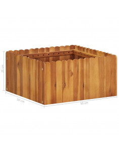 Letto Rialzato da Giardino 50x50x25 cm Legno Massello di Acacia