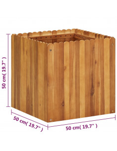 Letto Rialzato da Giardino 50x50x50 cm Legno Massello di Acacia