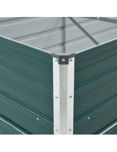 Letto Rialzato da Giardino Acciaio Zincato 480x80x77 cm Verde