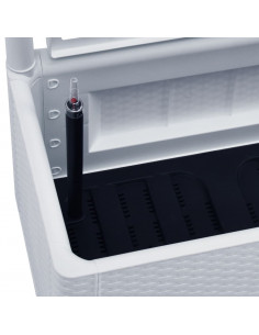 Letto Rialzato da Giardino con Graticcio e Irrigazione Bianco